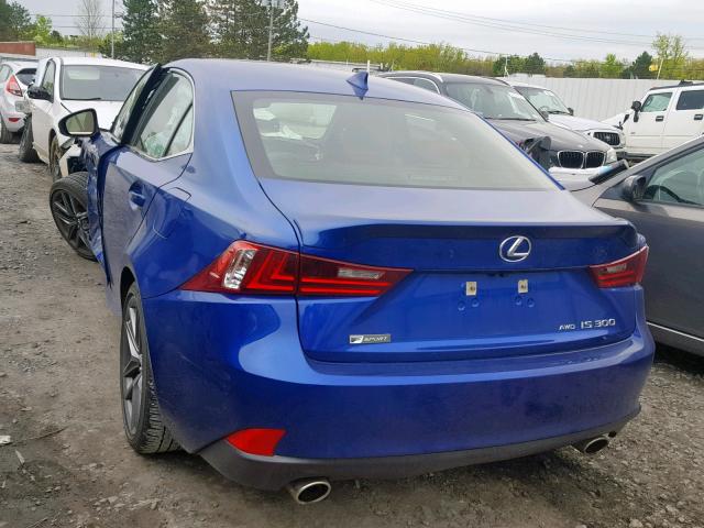 JTHCM1D26G5003760 - 2016 LEXUS IS 300 BLUE photo 3