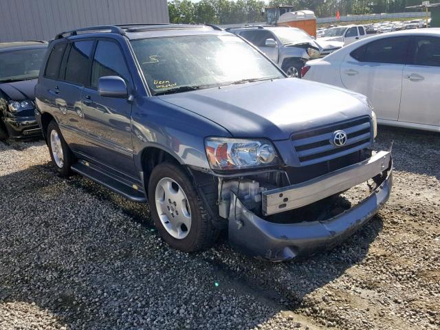 JTEDP21A870130372 - 2007 TOYOTA HIGHLANDER BLUE photo 1