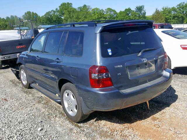 JTEDP21A870130372 - 2007 TOYOTA HIGHLANDER BLUE photo 3