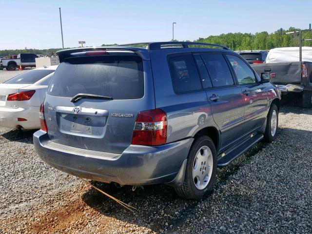 JTEDP21A870130372 - 2007 TOYOTA HIGHLANDER BLUE photo 4