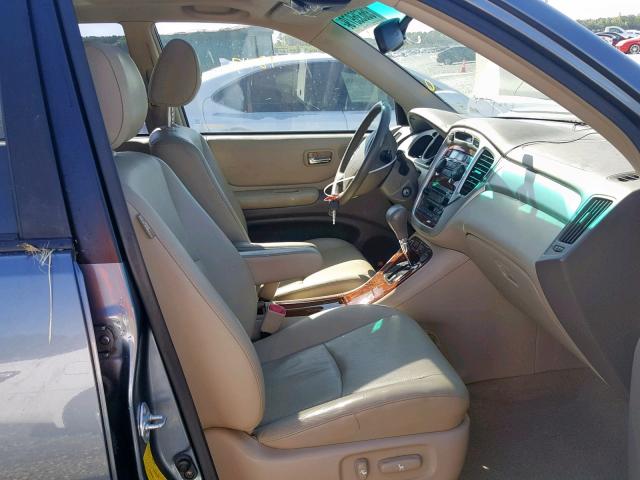 JTEDP21A870130372 - 2007 TOYOTA HIGHLANDER BLUE photo 5