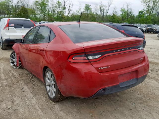 1C3CDFBA1DD195460 - 2013 DODGE DART SXT RED photo 3