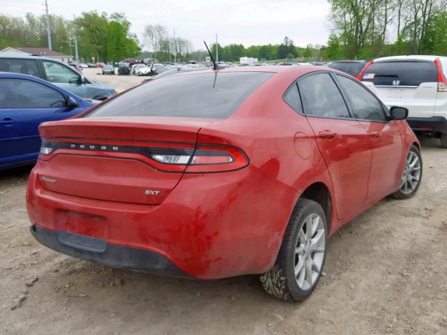 1C3CDFBA1DD195460 - 2013 DODGE DART SXT RED photo 4