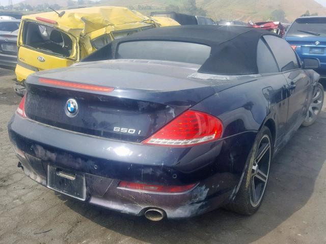 WBAEB535X8CX62716 - 2008 BMW 650 I PURPLE photo 4