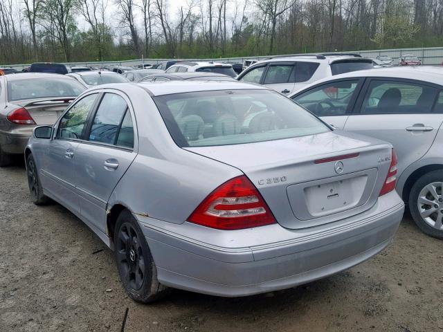 WDBRF87H06F785821 - 2006 MERCEDES-BENZ C 350 4MAT GRAY photo 3