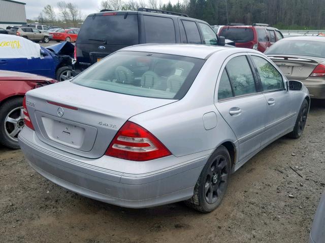 WDBRF87H06F785821 - 2006 MERCEDES-BENZ C 350 4MAT GRAY photo 4