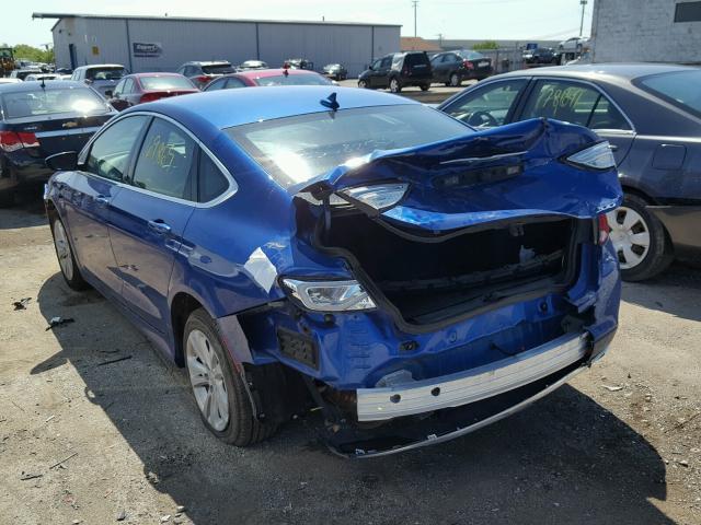 1C3CCCAB8HN510802 - 2017 CHRYSLER 200 LIMITE BLUE photo 3