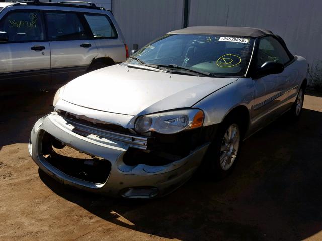 1C3EL75R34N112284 - 2004 CHRYSLER SEBRING GT SILVER photo 2