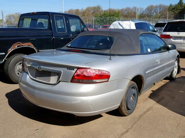 1C3EL75R34N112284 - 2004 CHRYSLER SEBRING GT SILVER photo 4