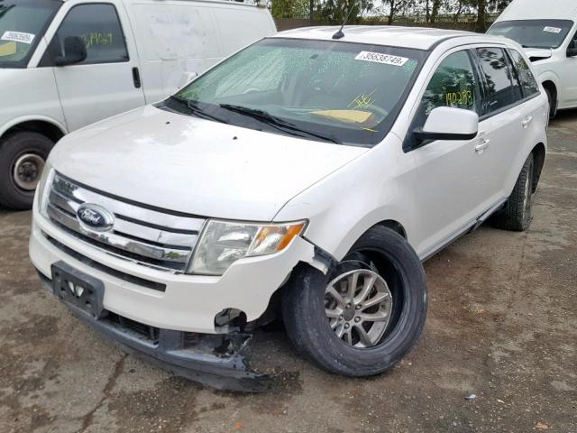 2FMDK38C79BA68055 - 2009 FORD EDGE SEL WHITE photo 2