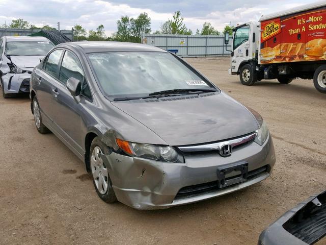 1HGFA16508L003346 - 2008 HONDA CIVIC LX GRAY photo 1