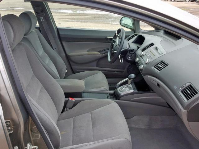 1HGFA16508L003346 - 2008 HONDA CIVIC LX GRAY photo 5