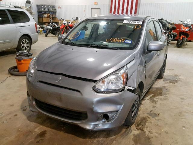 ML32A3HJ3FH038615 - 2015 MITSUBISHI MIRAGE DE GRAY photo 2