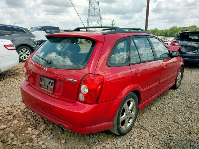 JM1BJ246121595812 - 2002 MAZDA PROTEGE PR RED photo 4