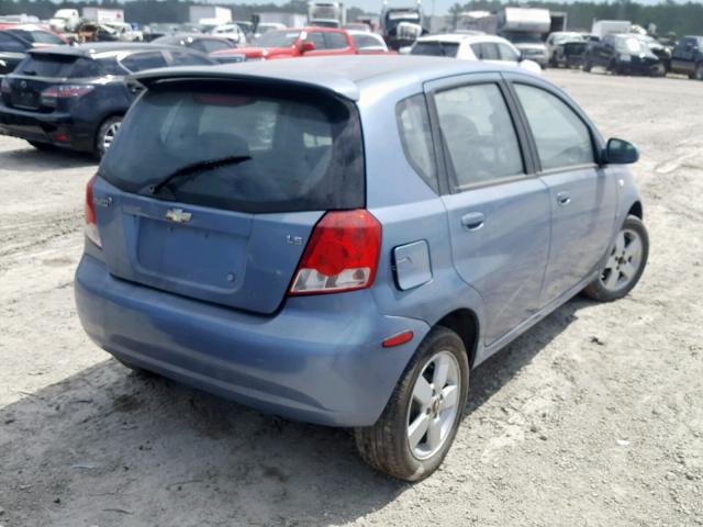 KL1TD66698B034428 - 2008 CHEVROLET AVEO BASE 蓝色 照片 4