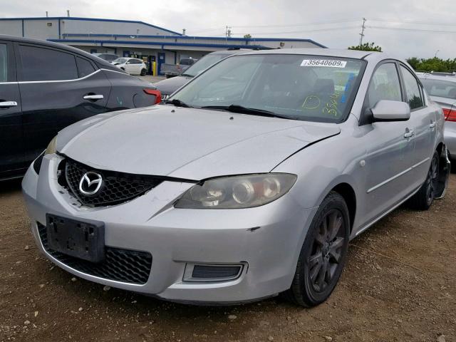 JM1BK32G671665956 - 2007 MAZDA 3 I SILVER photo 2