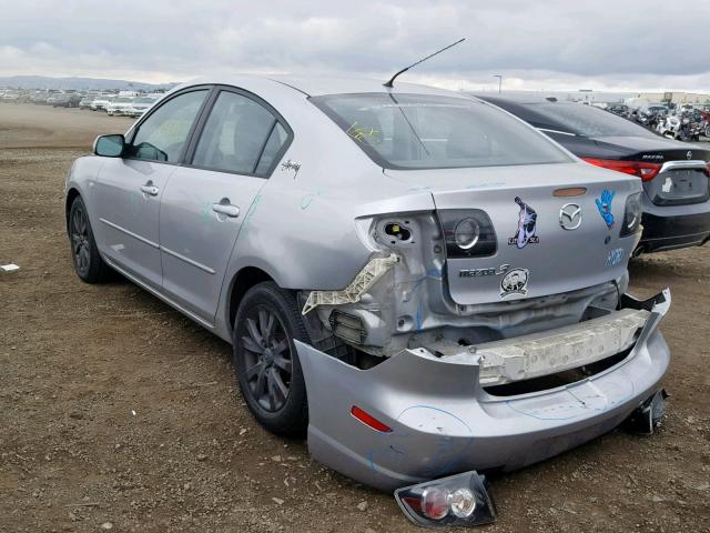 JM1BK32G671665956 - 2007 MAZDA 3 I SILVER photo 3