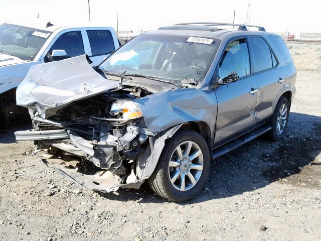 2HNYD18872H516615 - 2002 ACURA MDX TOURIN GRAY photo 2