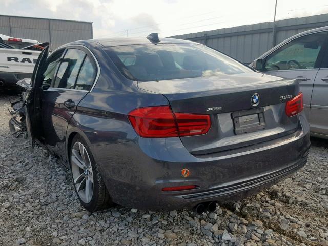 WBA8D9G54HNT91193 - 2017 BMW 330 XI GRAY photo 3