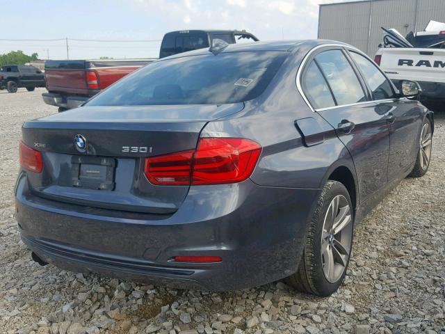 WBA8D9G54HNT91193 - 2017 BMW 330 XI GRAY photo 4