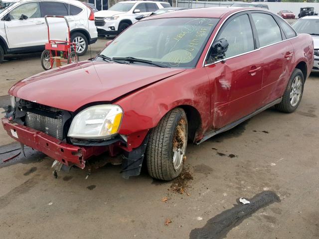 1MEFM40116G601821 - 2006 MERCURY MONTEGO LU RED photo 2