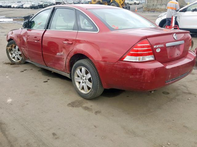 1MEFM40116G601821 - 2006 MERCURY MONTEGO LU RED photo 3