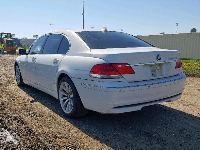 WBAHN835X7DT65568 - 2007 BMW 750 WHITE photo 3