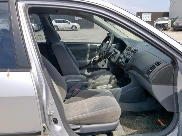 2HGES16315H041183 - 2005 HONDA CIVIC DX V SILVER photo 5