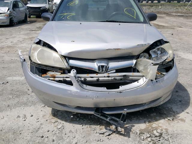 2HGES16315H041183 - 2005 HONDA CIVIC DX V SILVER photo 9