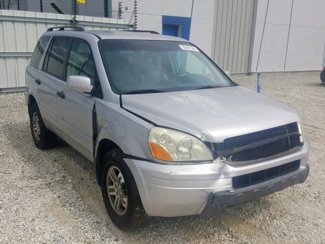 2HKYF18664H536993 - 2004 HONDA PILOT EXL SILVER photo 1