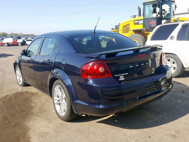 1B3BD1FGXBN517028 - 2011 DODGE AVENGER MA BLUE photo 3