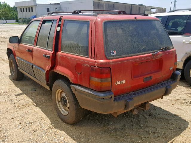 1J4GZ58Y8PC683161 - 1993 JEEP GRAND CHER RED photo 3