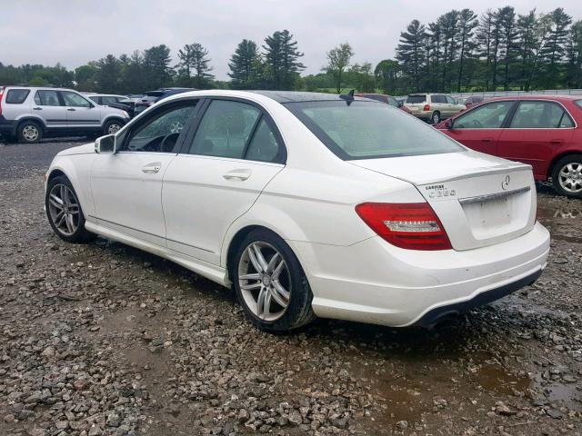 WDDGF4HBXEA928187 - 2014 MERCEDES-BENZ C 250 WHITE photo 3