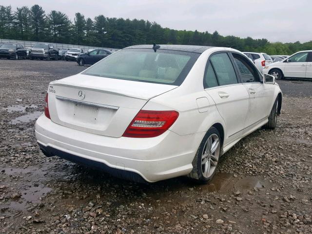 WDDGF4HBXEA928187 - 2014 MERCEDES-BENZ C 250 WHITE photo 4