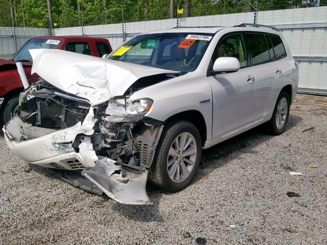 JTEEW44A682025446 - 2008 TOYOTA HIGHLANDER WHITE photo 2