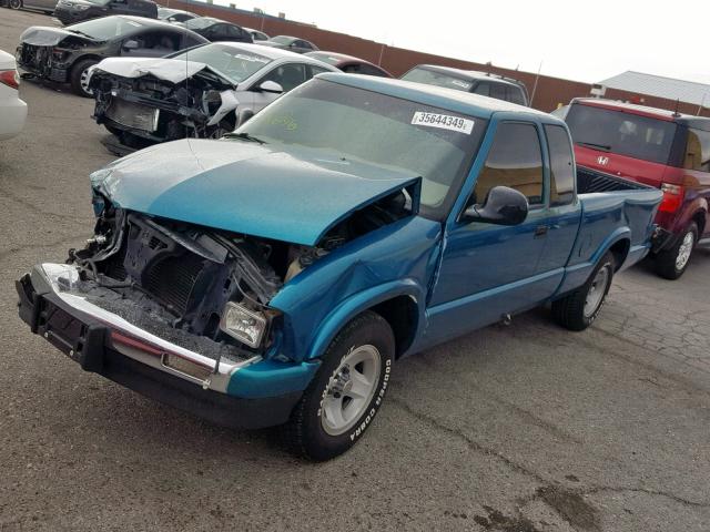 1GCCS19Z8S8223759 - 1995 CHEVROLET S TRUCK S1 TEAL photo 2