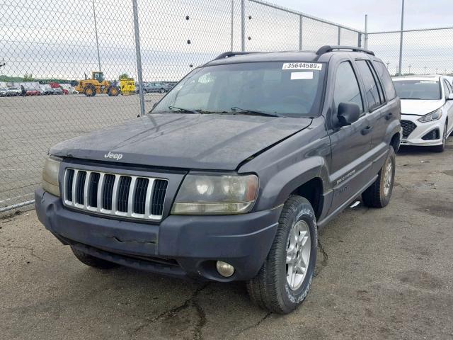 1J4GW48N74C346596 - 2004 JEEP GRAND CHER GRAY photo 2