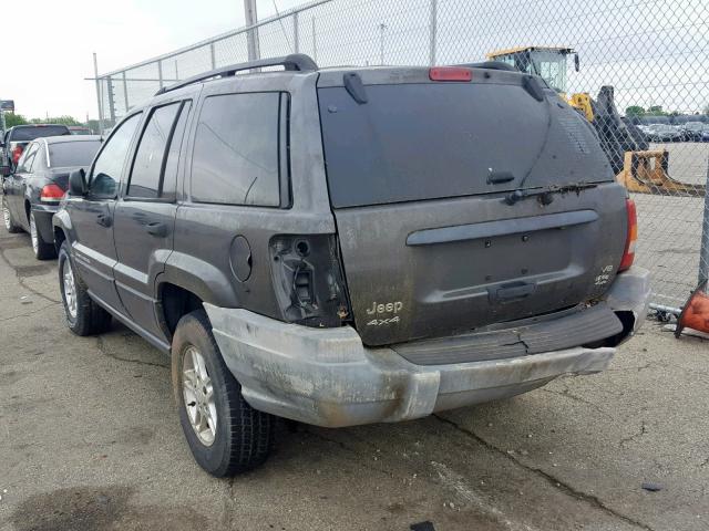 1J4GW48N74C346596 - 2004 JEEP GRAND CHER GRAY photo 3