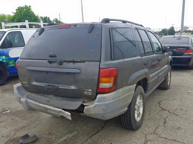 1J4GW48N74C346596 - 2004 JEEP GRAND CHER GRAY photo 4