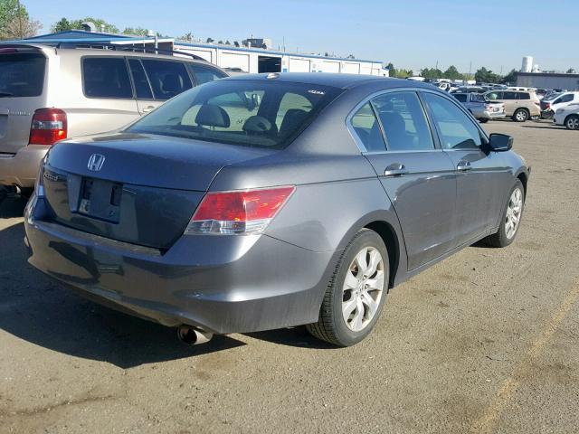 JHMCP26808C019562 - 2008 HONDA ACCORD EXL GRAY photo 4