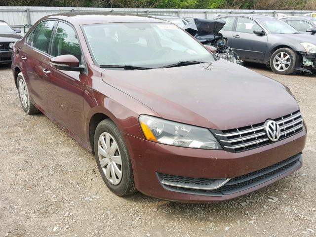 1VWAP7A33CC064468 - 2012 VOLKSWAGEN PASSAT S BURGUNDY photo 1