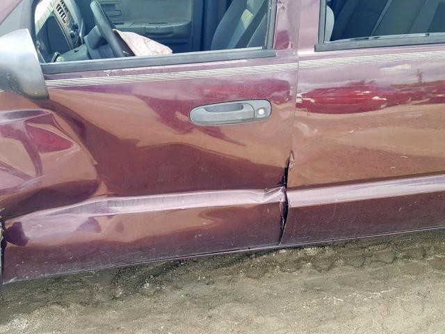 1D7HE48K65S224151 - 2005 DODGE DAKOTA QUA MAROON photo 10