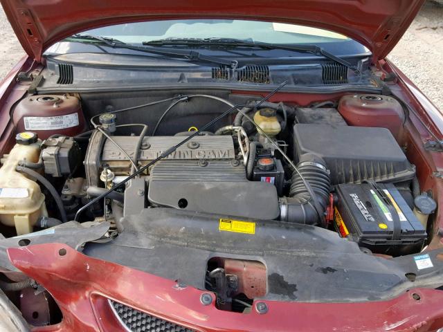 1G2NE52T31M514810 - 2001 PONTIAC GRAND AM S BURGUNDY photo 7