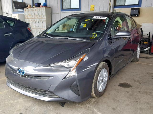 JTDKBRFU8J3081525 - 2018 TOYOTA PRIUS GRAY photo 2