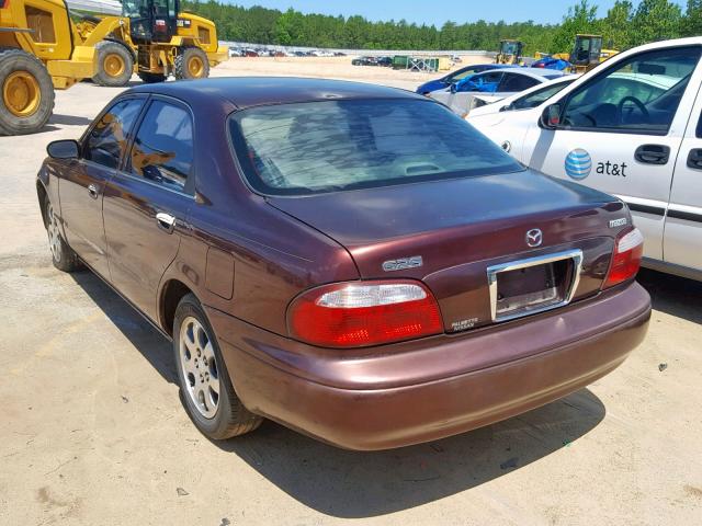 1YVGF22C525281695 - 2002 MAZDA 626 LX BURGUNDY photo 3