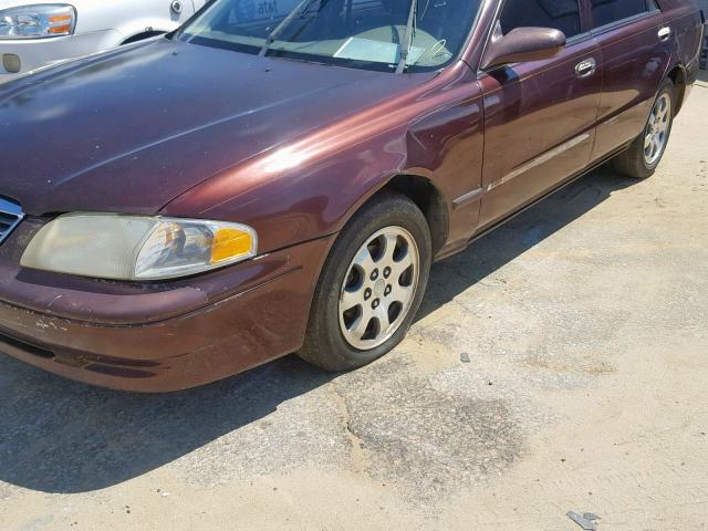 1YVGF22C525281695 - 2002 MAZDA 626 LX BURGUNDY photo 9