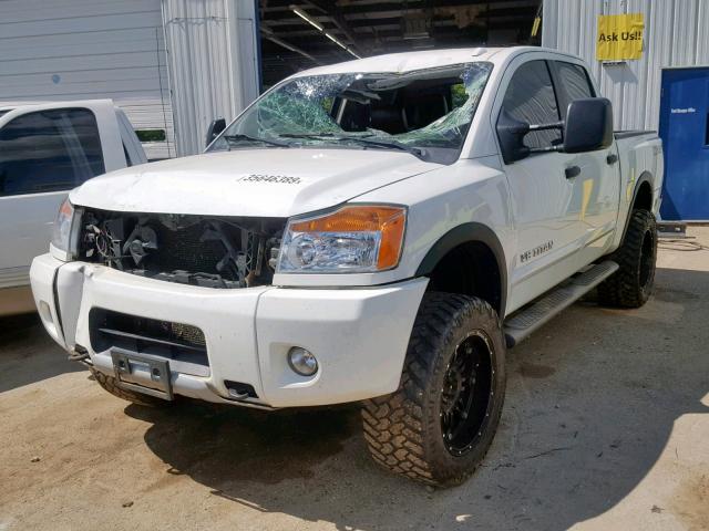 1N6BA0EC3EN509323 - 2014 NISSAN TITAN S WHITE photo 2