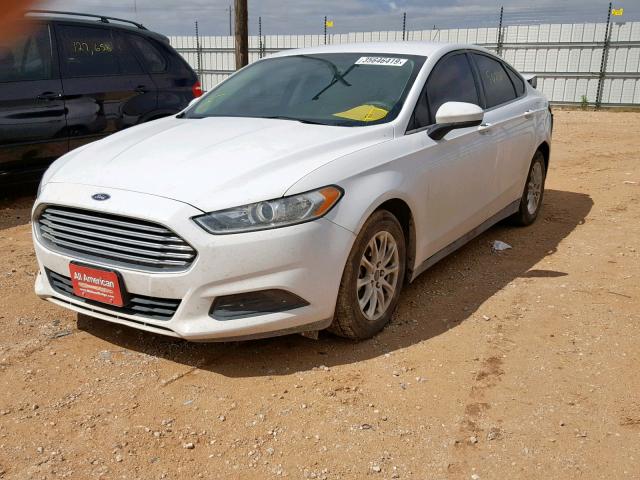 3FA6P0G74FR252860 - 2015 FORD FUSION S WHITE photo 2