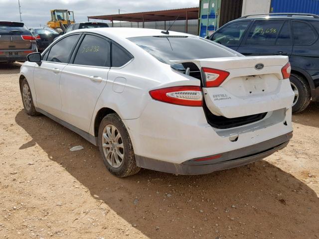 3FA6P0G74FR252860 - 2015 FORD FUSION S WHITE photo 3