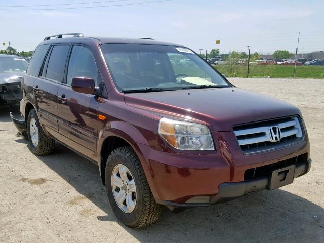 5FNYF18288B017204 - 2008 HONDA PILOT VP RED photo 1